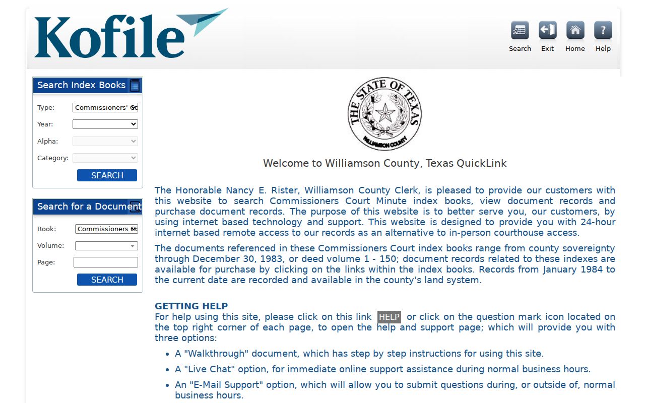 Leander previous residents Williamson County legacy deed index books