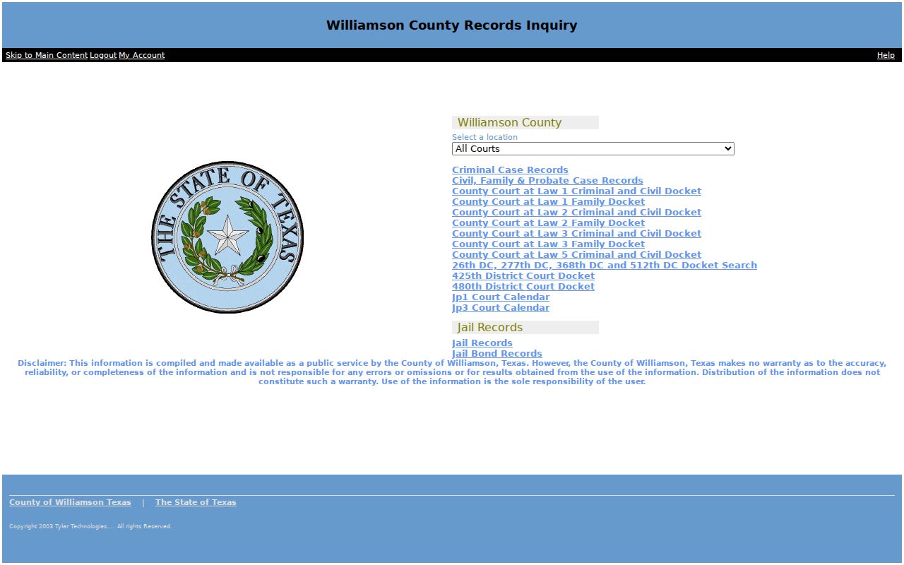 Leander resident lookup Williamson public court search