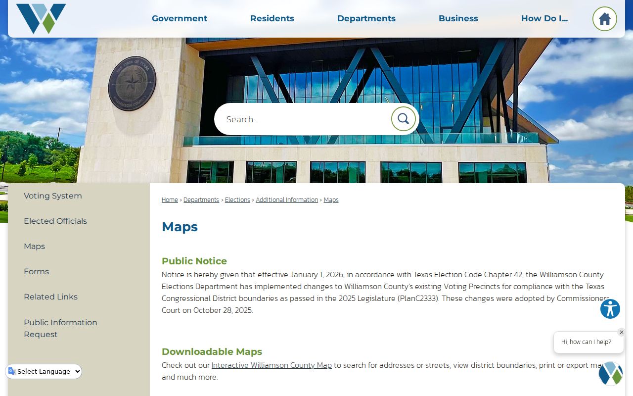 Leander ZIP code directory Williamson County maps